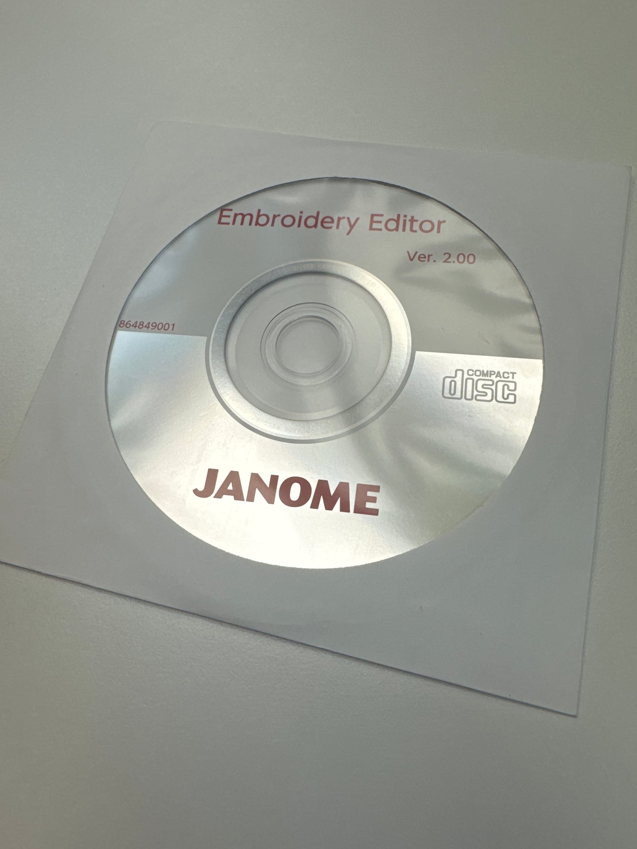 Disc Editor Sewing Janome Embroidery Editor CD-ROM - 864849001 – Tom's Sewing