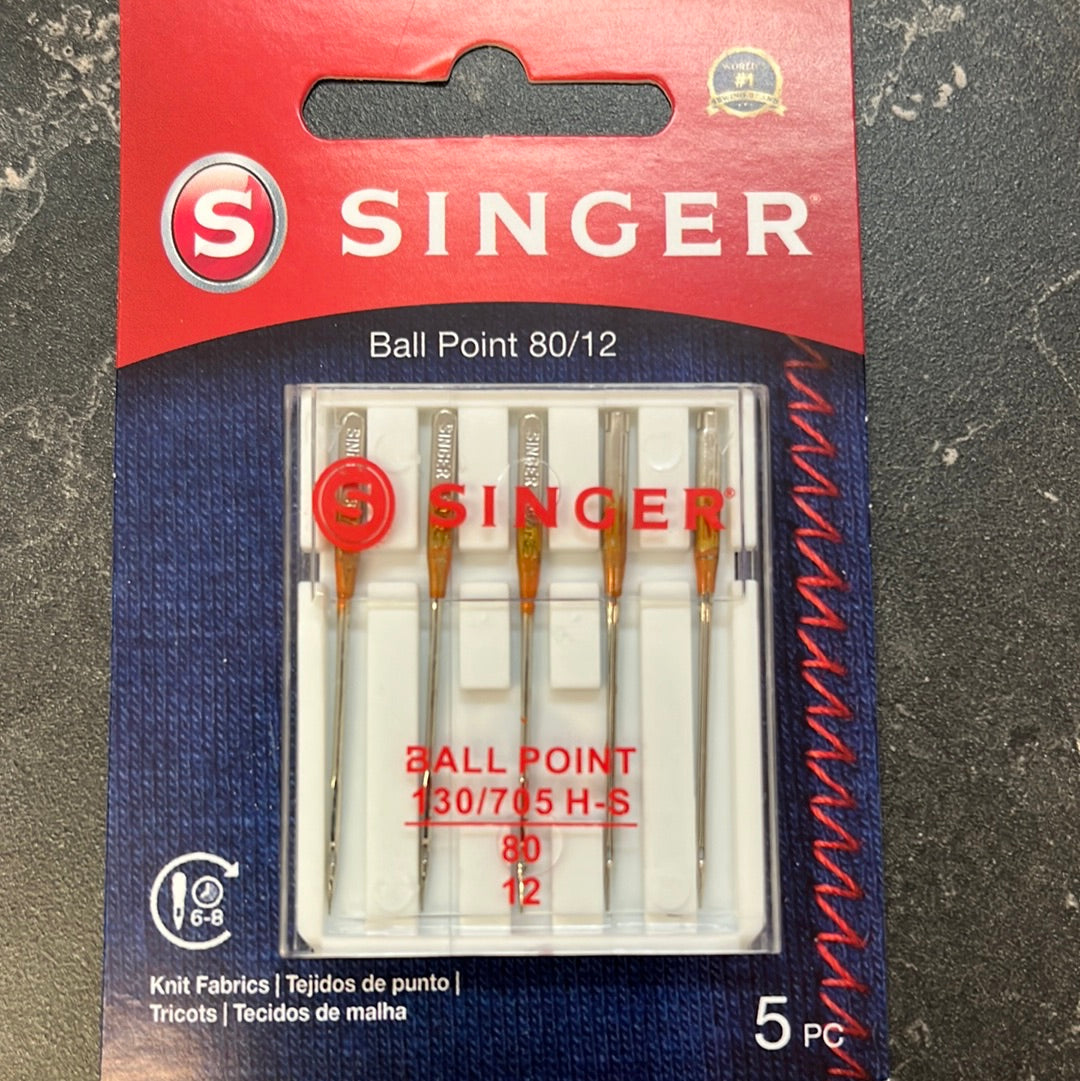 Singer Ball Point Sewing Machine Singer Needles Ball Point - 80/12 – Tom's Sewing